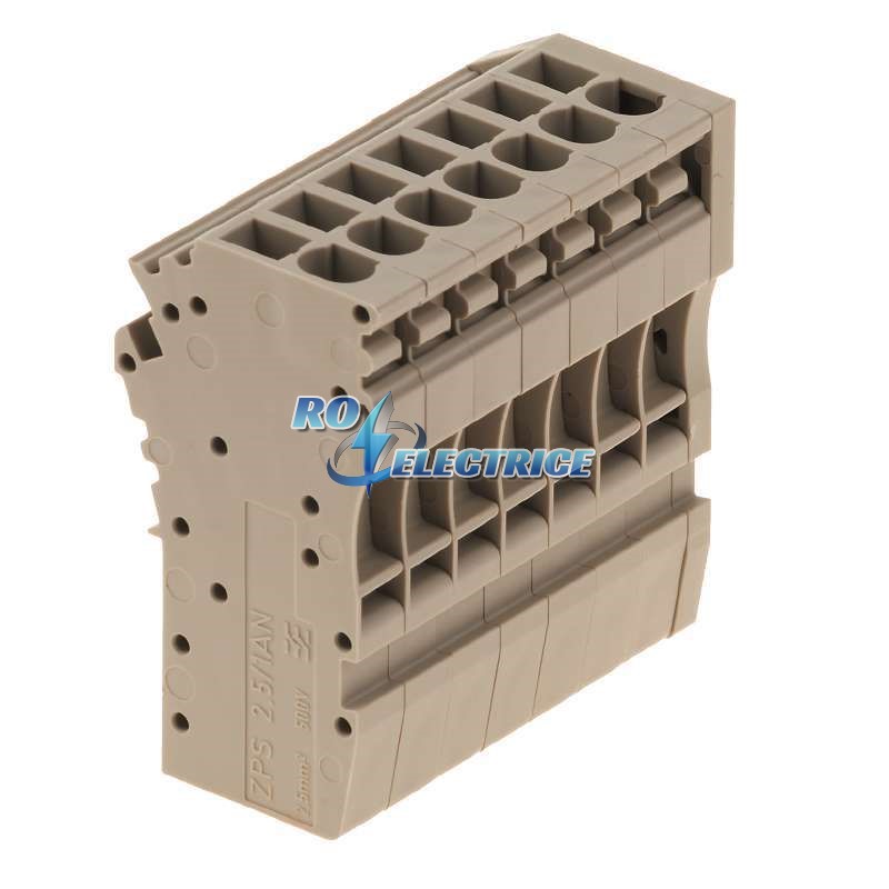 ZPS 2.5/1AN/QV/7; Z-series, WeiCoS, Coupling, Rated cross-section: 2.5 mm?, Plug-in connection, Beige, Direct mounting