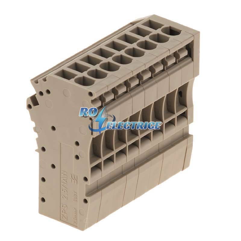 ZPS 2.5/1AN/QV/8; Z-series, WeiCoS, Coupling, Rated cross-section: 2.5 mm?, Plug-in connection, Beige, Direct mounting