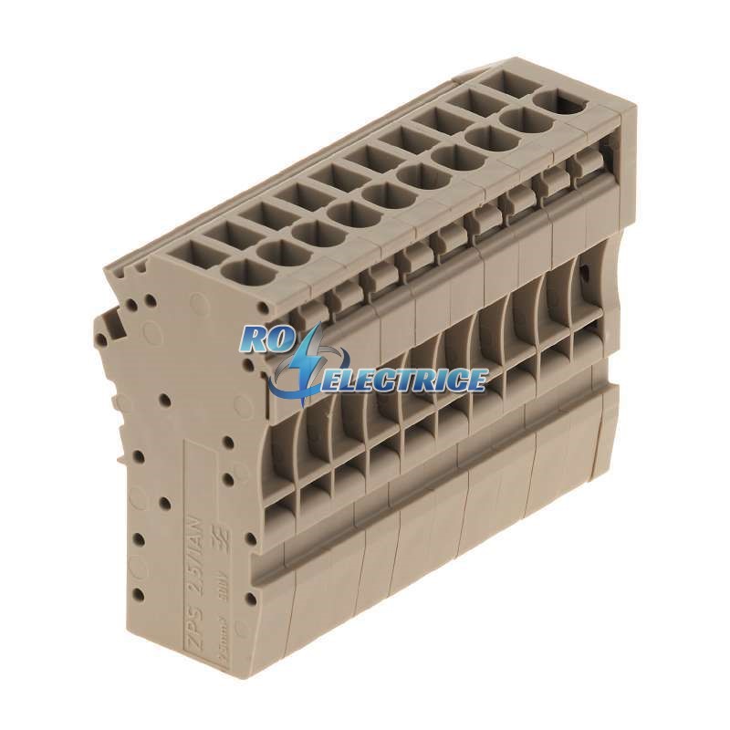 ZPS 2.5/1AN/QV/10; Z-series, WeiCoS, Coupling, Rated cross-section: 2.5 mm?, Plug-in connection, Beige, 