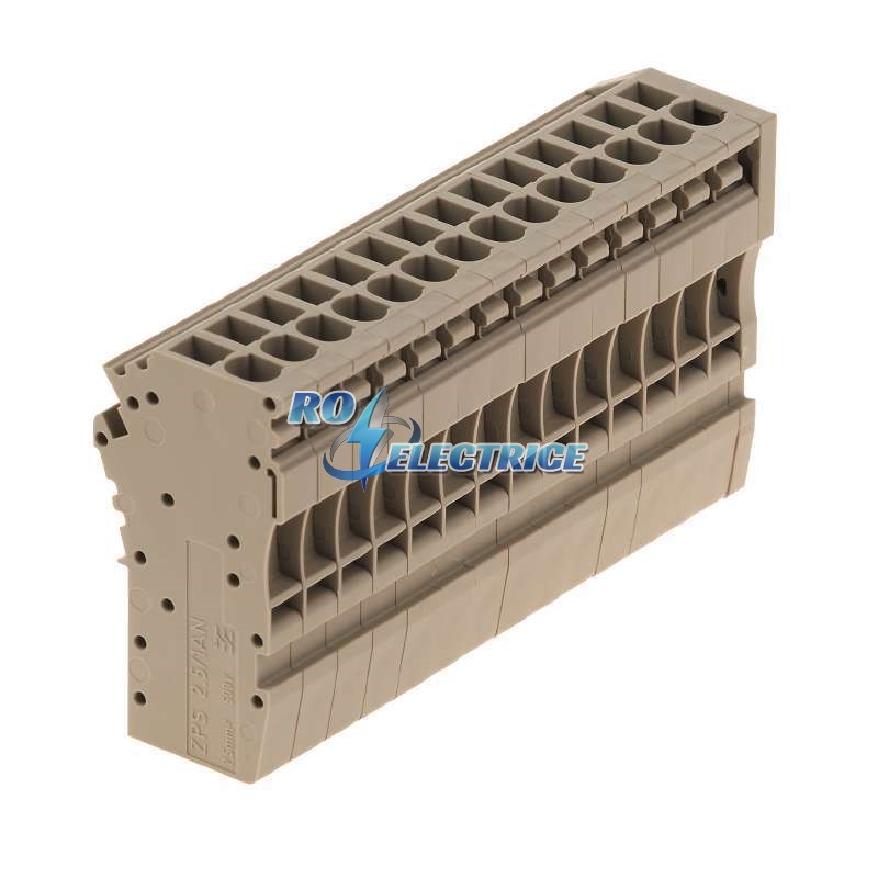 ZPS 2.5/1AN/QV/14; Z-series, WeiCoS, Coupling, Rated cross-section: 2.5 mm?, Plug-in connection, Beige, Direct mounting