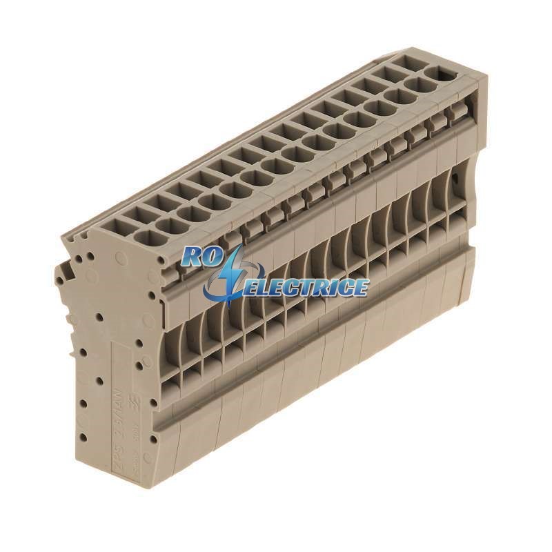 ZPS 2.5/1AN/QV/15; Z-series, WeiCoS, Coupling, Rated cross-section: 2.5 mm?, Plug-in connection, Beige, Direct mounting