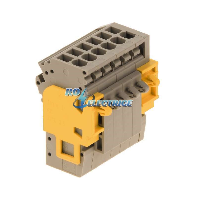 ZPS 2.5/6 ZVLA RC; Z-series, WeiCoS, Coupling, Rated cross-section: 2.5 mm?, Plug-in connection, Wemid, Beige, 