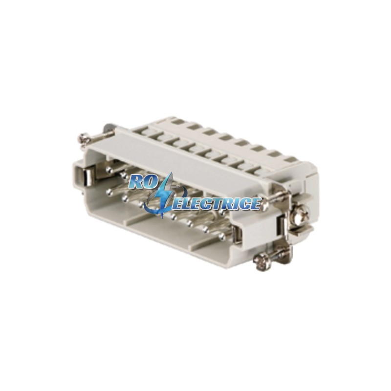 HDC HA 16 MT; HDC insert, Male, 250 V, 16 A, No. of poles: 16, Tension clamp connection, Size: 5
