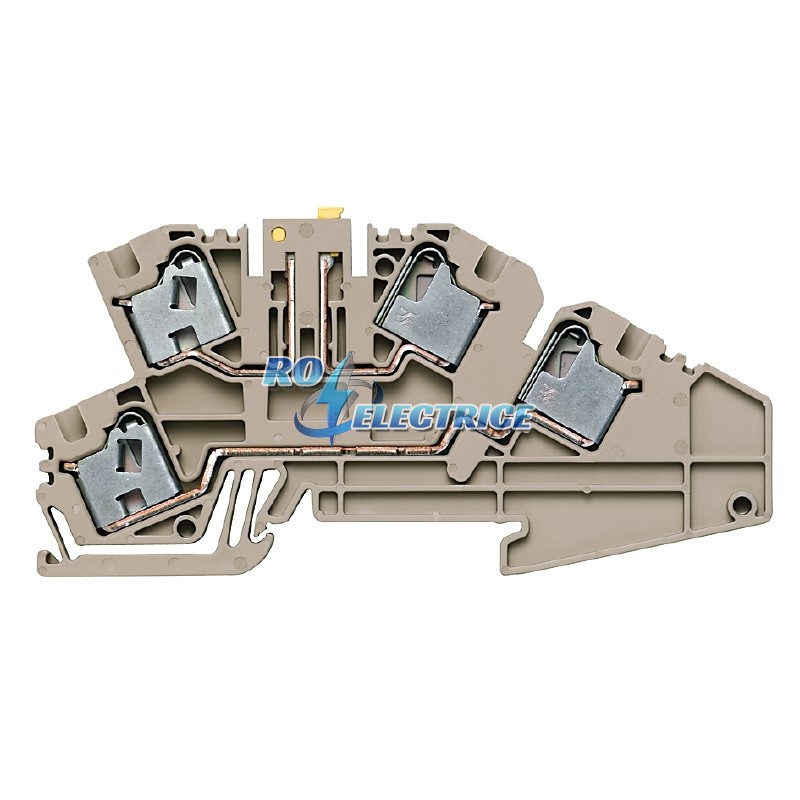 PDL 4/TR/DU; P terminal storey installation terminal, Test-disconnect terminal, Rated cross-section: PUSH IN, 