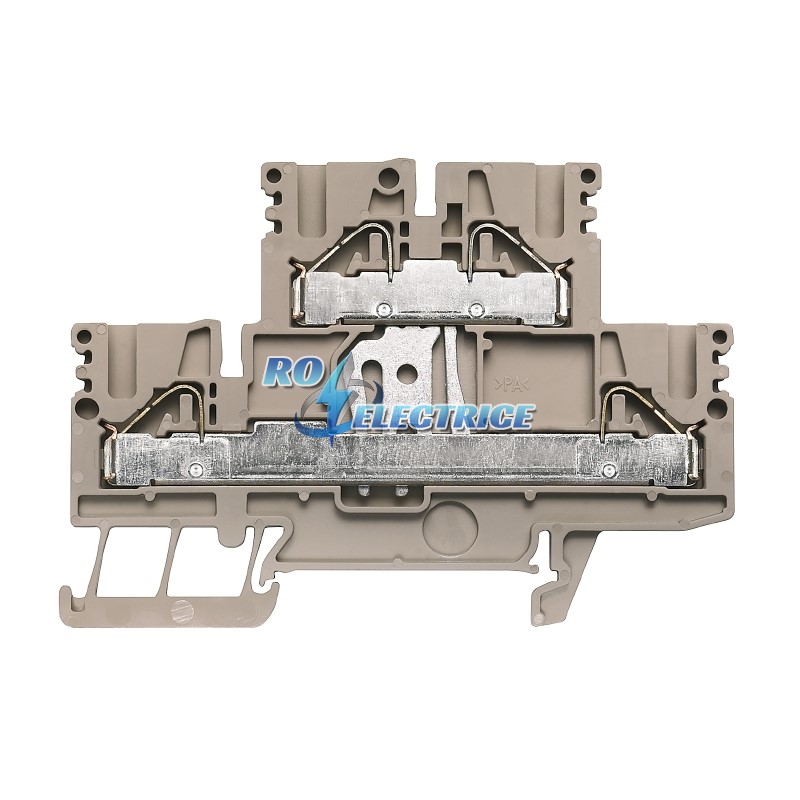 PDK 2.5/4V; P-series, Feed-through terminal, Double-tier terminal, Rated cross-section: PUSH IN, 