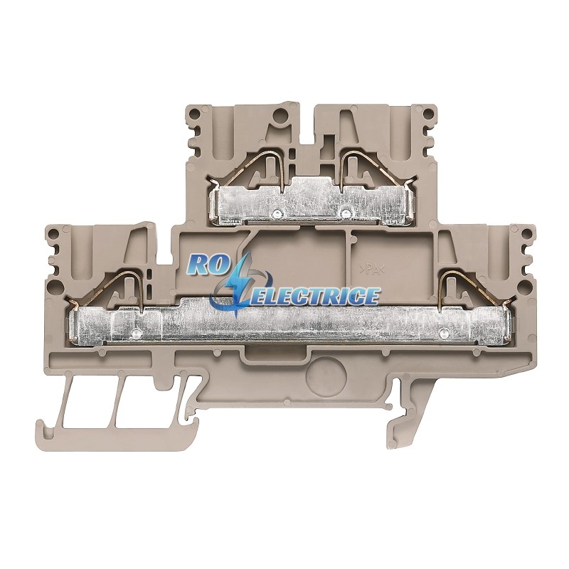 PDK 2.5/4N-L; P-series, Feed-through terminal, Double-tier terminal, Rated cross-section: PUSH IN, 