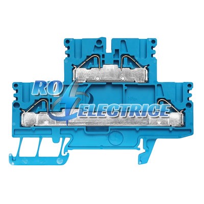 PDK 2.5/4 BL; P-series, Feed-through terminal, Double-tier terminal, Rated cross-section: 4 mm?, PUSH IN, 