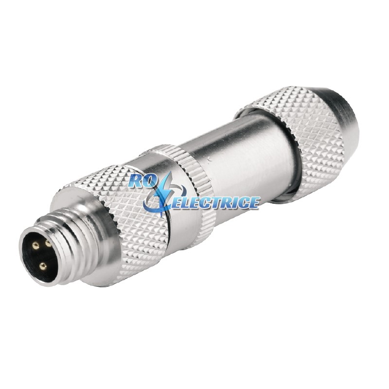 SAISM-M8-3P(TL); Sockets prefabricated to customer spec., Plugs prefabricated to customer spec., M8, pin, straight