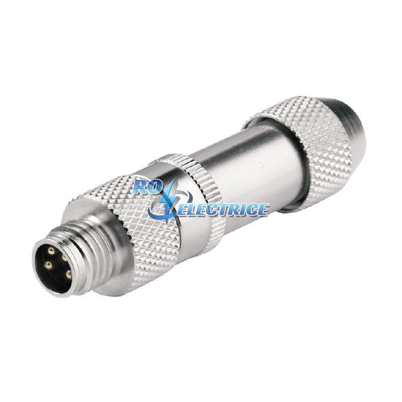 SAISM-M8-4P(TL); Sockets prefabricated to customer spec., Plugs prefabricated to customer spec., M8, pin, straight