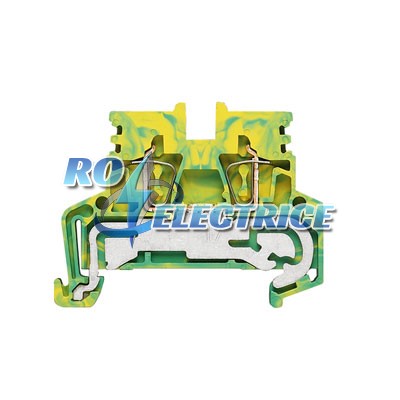 ZPE 2.5N; Z-series, PE terminal, Rated cross-section: 2.5 mm?, Tension clamp connection, Wemid, green / yellow, 