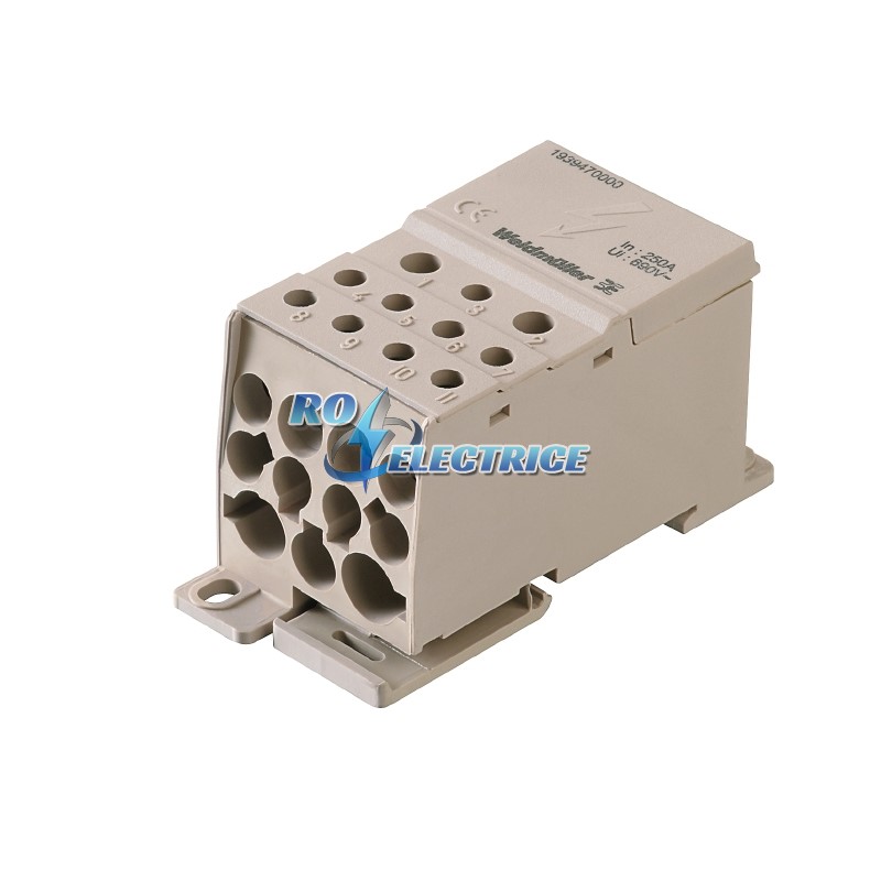 WPDB 120/35-16-10 1/2-5-4; W-Series, Distribution block, Rated cross-section: 120 mm?, Screw connection, 