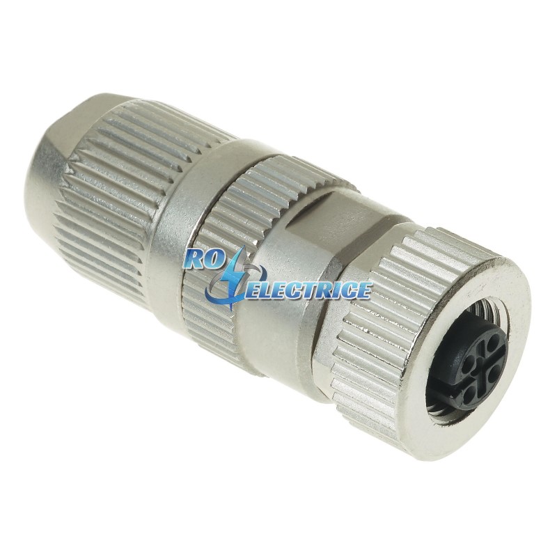 SAIB-4-IDC-EMV-M12; Sockets prefabricated to customer spec., Plugs prefabricated to customer spec., M12, Female socket, straight