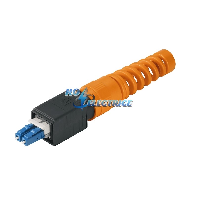 IE-PS-V04P-2LC-SM-BP; FO connector, Variant 4, LC-Duplex single-mode, with kink prevention, IP 67