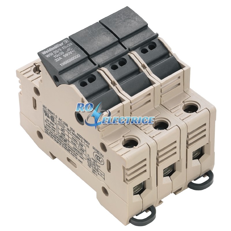WSI 25/3 10x38; W-Series, Fuse terminal, Rated cross-section: 25 mm?, Screw connection, 
