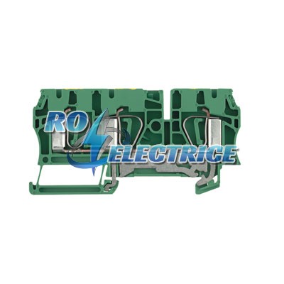 ZPE 4/3AN; Z-series, PE terminal, Rated cross-section: Tension clamp connection, Wemid, green / yellow, 