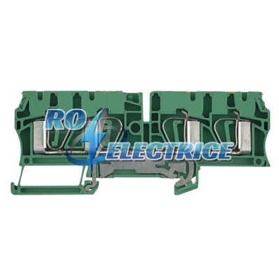 ZPE 4/4AN; Z-series, PE terminal, Rated cross-section: Tension clamp connection, Wemid, green / yellow, 