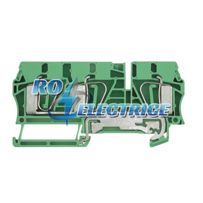 ZPE 6/3AN; Z-series, PE terminal, Rated cross-section: Tension clamp connection, Wemid, green / yellow, 