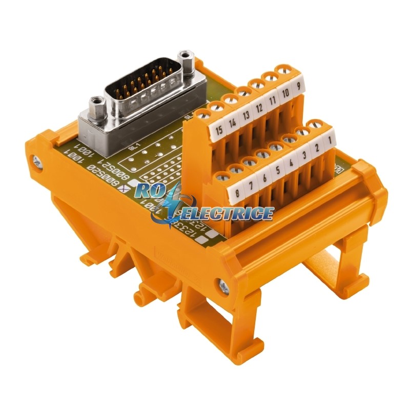 RS SD15S UNC 4.40 LP2N; Interface, RSSD, SUB-D plug, in compliance with IEC 807-2 / DIN 41652, 15-pole plug, Screw connection