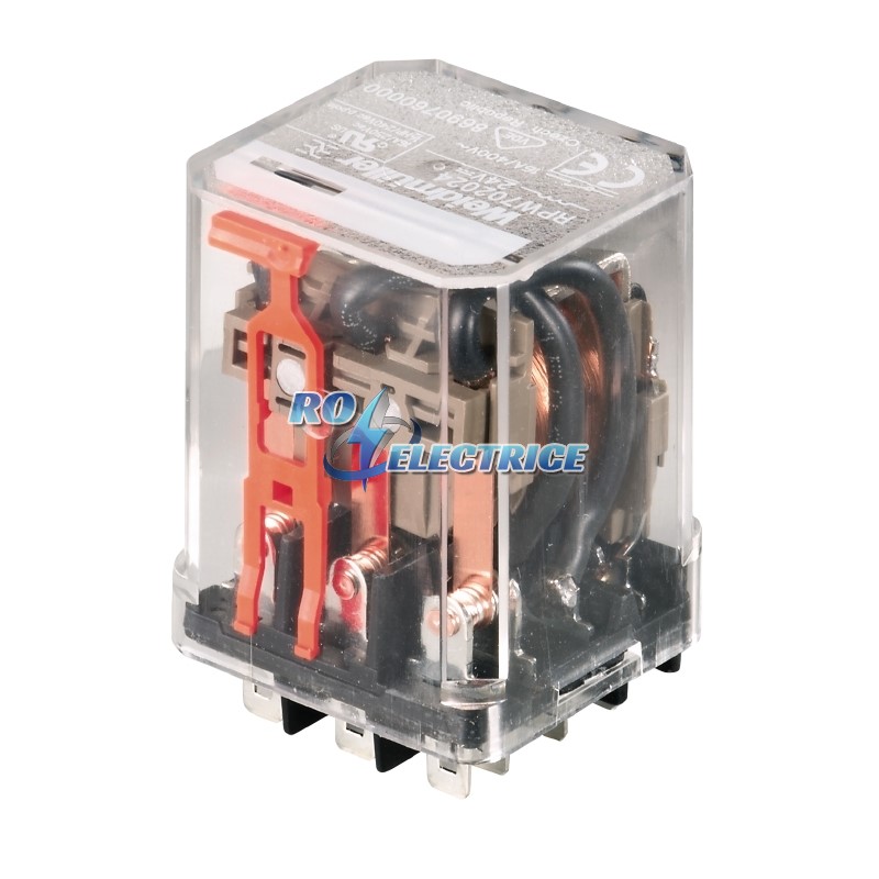 RPW702024; RIDERSERIES, Relais, No. of contacts: 3, CO contact, AgCdO, Rated control voltage: 24 V DC, Continuous current: 16 A, Plug-in connection