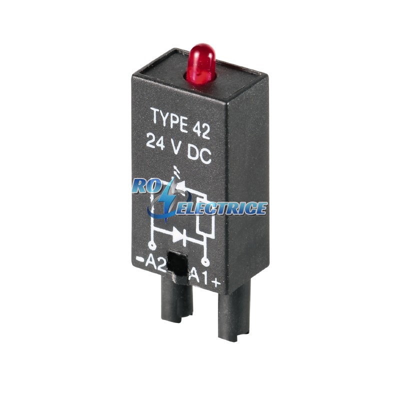 RIM 2 6/24VDC; RIDERSERIES, LED module with freewheel diode, Rated control voltage: 6...24 V DC, Plug-in connection