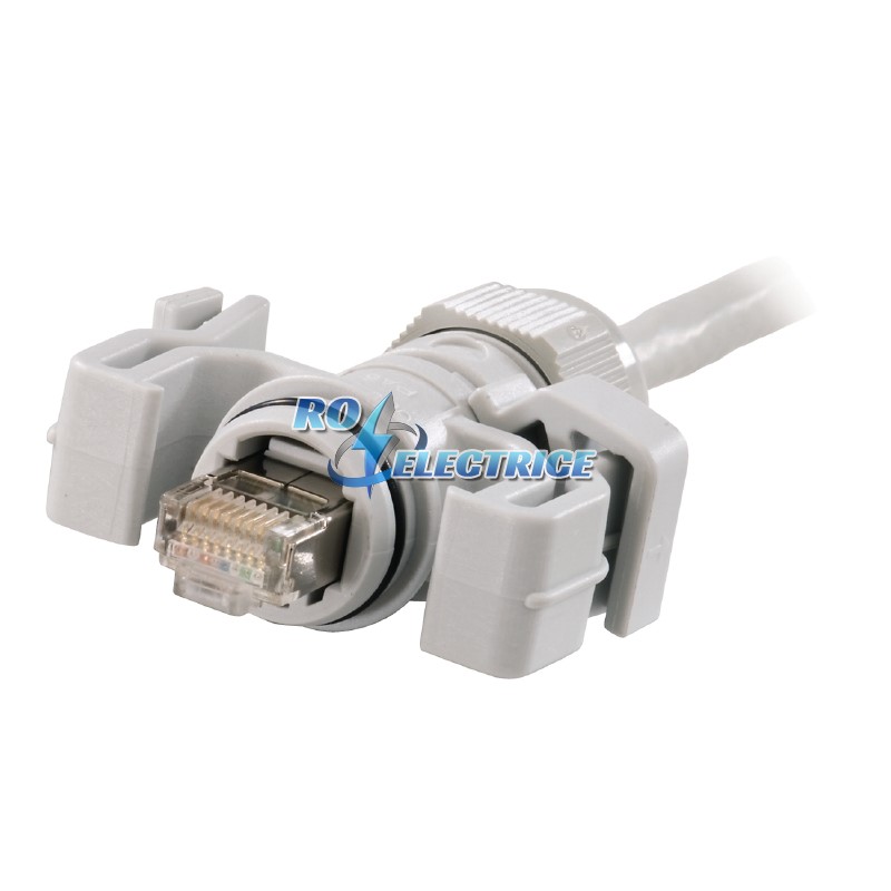 IE-P-IP67; Connecting plug, Plug, IP 67, Cat.6 (ISO/IEC 11801), Variant 6 to IEC 61076-3-106