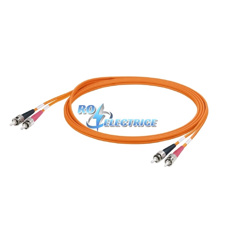 IE-FM5Z2VO0003MST0ST0X; Pre-assembled patch cable, crossover, ST IP 20, ST IP 20, 50 ?m, PVC, 3 m