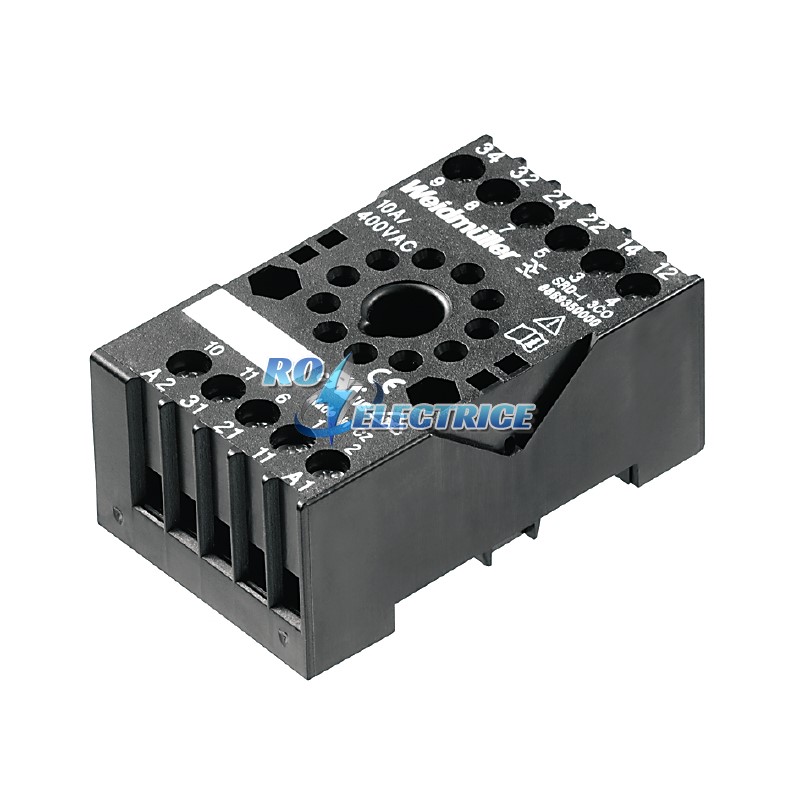 SRD-I 3CO; RIDERSERIES, Relay base, Continuous current: 10 A, Screw connection