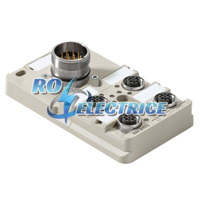 SAI-4-S 4P M12; Sensor-actuator passive distributor, M12, with M23 outlet, Yes