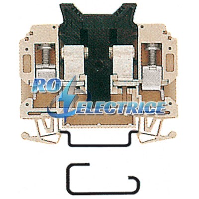 KSKM 3/35 GZ 1 1/4X1/4; SAK Series, Fuse terminal, Rated cross-section: 10 mm?, Screw connection, Wemid, Dark Beige, Direct mounting, TS 35