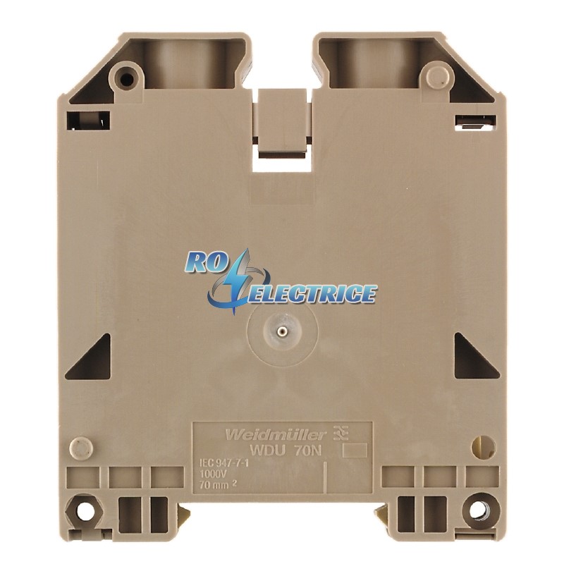 WDU 70N/35; W-Series, Feed-through terminal, Rated cross-section: 70 mm?, Screw connection, Direct mounting, Dark Beige